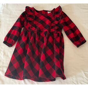 Just One You by Carter’s Girls 12M Dress Red / Black buffalo check long sleeve